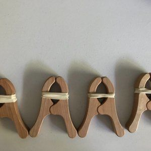 Sarah's Silks Wood Play Clips for Fairy Castles, Forts and Fine Motor Exercises